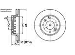 ATE Bremsscheibe 24012401731 belüftet 258mm 24mm für KIA