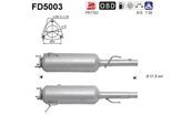 AS Ruß-/Partikelfilter, Abgasanlage Abganlage fd5003 für Fiat