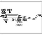 MTS Mittelschalldämpfer 0159150 für Opel