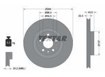 TEXTAR Bremsscheibe 92046803 284mm 22mm für Opel ALFA ROMEO Fiat GM