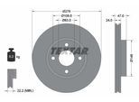 TEXTAR Bremsscheibe 92075400 278mm 24mm für Ford