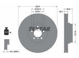 TEXTAR Bremsscheibe PRO 92123003 374mm 36mm für BMW