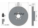TEXTAR Bremsscheibe 92161005 365mm 36mm für BMW