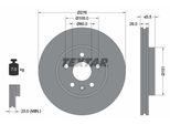 TEXTAR Bremsscheibe PRO 92198903 276mm 26mm für Vaughall Opel CHEVROLET
