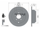 TEXTAR Bremsscheibe 92223403 302mm 11mm für HYUNDAI KIA