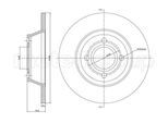 METELLI Bremsscheibe 230329 voll 280mm 13mm für Audi