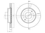 METELLI Bremsscheibe 230591 belüftet 258mm 24mm für HYUNDAI