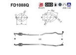 AS Ruß-/Partikelfilter, Abgasanlage fd1088q für MITSUBISHI