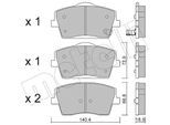 METELLI Bremsbelagsatz, Scheibenbremse 2211861 für Volvo LYNK & CO