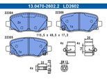ATE Bremsbelagsatz, Scheibenbremse 13047026022 für JEEP Fiat ALFA ROMEO