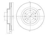 METELLI Bremsscheibe 231662c belüftet 332mm 28mm für MITSUBISHI