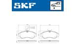 SKF Bremsbelagsatz, Scheibenbremse vkbp81031e für Citroën Fiat