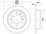 HELLA Bremsscheibe 8dd355114041 324mm 12mm für KIA