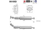 AS Katalysator 95155d für TOYOTA