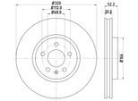 HELLA Bremsscheibe 8dd355113911 320mm 30mm für Audi (FAW) VW (SVW)