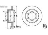 ATE Bremsscheibe 24011601311 voll 280mm 16mm für NISSAN
