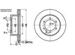 ATE Bremsscheibe 24011801361 belüftet 316mm 18mm für NISSAN