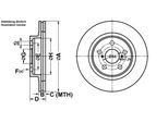 ATE Bremsscheibe 24011801291 belüftet 302mm 18mm für TOYOTA