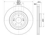 HELLA Bremsscheibe 8dd355132681 345mm 30mm für HYUNDAI