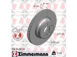 ZIMMERMANN Bremsscheibe COAT Z 150340820 Vorderachse belüftet 348mm 30mm für BMW