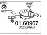 MTS Endschalldämpfer 0160967 für VW