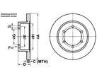 ATE Bremsscheibe 24011601321 voll 280mm 16mm für NISSAN