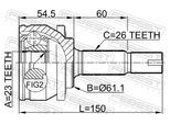 FEBEST Gelenksatz, Antriebswelle 0110zze150 Vorderachse für TOYOTA