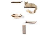Rohrschneider ® Katzen-Kletterwand 6-teilig beige-braun