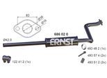ERNST Mittelschalldämpfer 686020 für TOYOTA