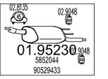 MTS Endschalldämpfer 0195230 für Opel