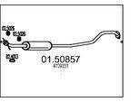 MTS Mittelschalldämpfer 0150857 für Opel