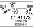 MTS Endschalldämpfer 0161173 für NISSAN