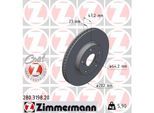 ZIMMERMANN Bremsscheibe 280319820 Vorderachse belüftet 282mm 23mm für HONDA