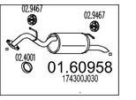 MTS Endschalldämpfer 0160958 für TOYOTA
