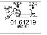 MTS Endschalldämpfer 0161219 für CHEVROLET