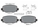 TEXTAR Bremsbelagsatz, Scheibenbremse 2230401 für JEEP ALFA ROMEO Fiat