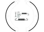 HELLA Bremsbackensatz, Feststellbremse 8da355050891 für AMC JEEP