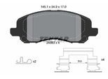 TEXTAR Bremsbelagsatz, Scheibenbremse 2458301 für Chrysler DODGE MITSUBISHI JEEP