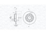 MAGNETI MARELLI Bremsscheibe 360406013401 voll 255mm 12mm für VW Audi (FAW)