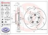 BREMBO Bremsscheibe 09c54921 Geschlitzt 360mm 36mm für Porsche