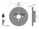 TEXTAR Bremsscheibe 92144300 238mm 18mm für NISSAN