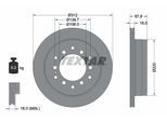 TEXTAR Bremsscheibe 92170103 312mm 18mm für TOYOTA