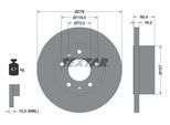 TEXTAR Bremsscheibe 93104700 276mm 16mm für Iveco