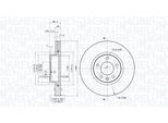 MAGNETI MARELLI Bremsscheibe 360406037701 belüftet 296mm 28mm für Vaughall Opel