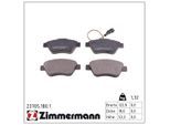 ZIMMERMANN Bremsbelagsatz, Scheibenbremse 237051801 Vorderachse für Peugeot Citroën Fiat