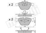 METELLI Bremsbelagsatz, Scheibenbremse 2205584 für BMW