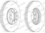 FERODO Bremsscheibe fcr329a 301mm 30mm für Iveco