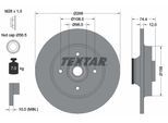 TEXTAR Bremsscheibe 92168703 268mm 12mm für Peugeot Citroën