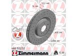 ZIMMERMANN Bremsscheibe SPORT COAT Z 460155252 Vorderachse links Gelocht 350mm 34mm für Porsche