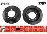 TRW Bremsscheibe df3165 287mm 17mm für Suzuki SANTANA